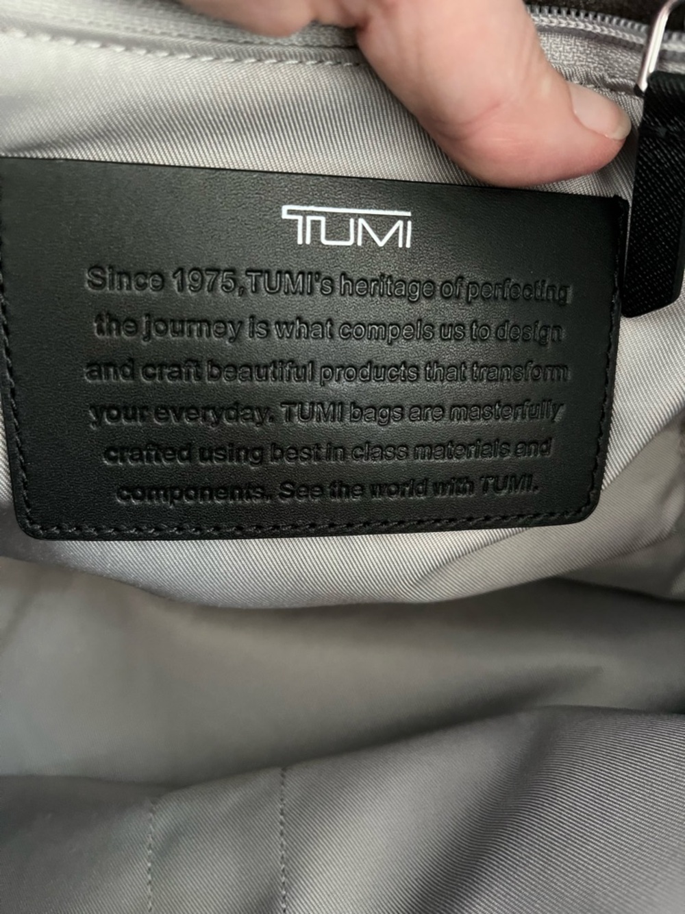 TUMI Varek Worth Tote Black Leather Crossbody Bag House of Suntory Edition - Picture 6 of 11
